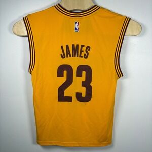 Adidas LeBron James Cleveland Cavaliers NBA Jersey Yellow Size Small 23 Cavs